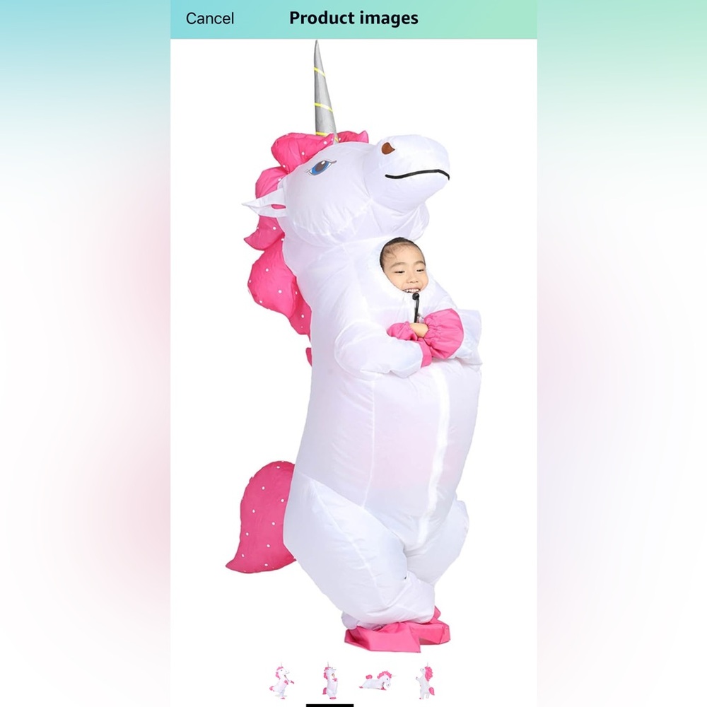 inflatable unicorn costume kids Amazon https://a.co/d/0x4ec9r